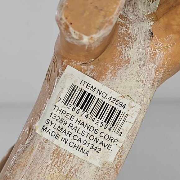 Vintage Three Hands Corp Faux Wood Resin Corgi Dog Figurine *FLAW* - Picture 6 of 9